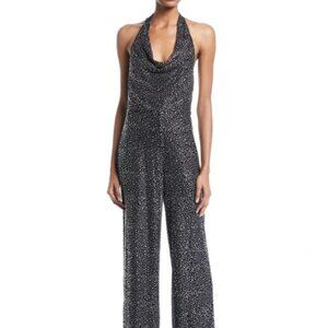 Alice & Olivia Salem Crystal-Embellished Crepe Halterneck